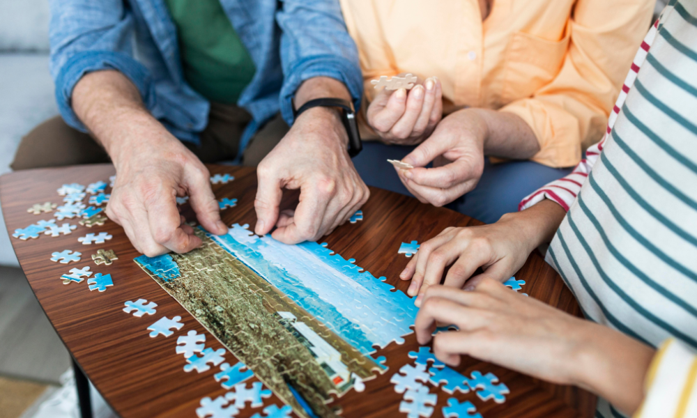 puzzle en familia